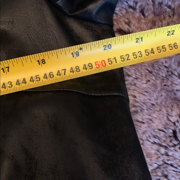 Charcoal colored leather jacket. Zippers on sleeves pockets and sides. No damage - Picture 11 of 12